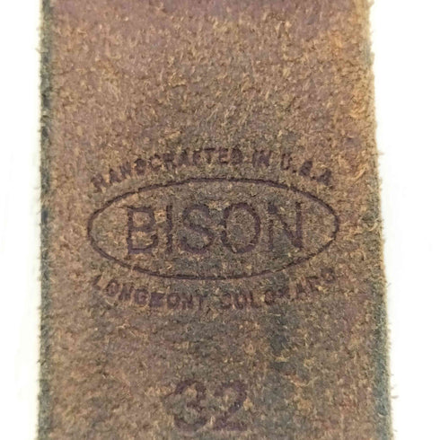 バイソン BISON USA製 レザー ベルト メンズ 32