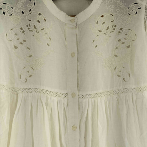 ザラ ZARA カットワーク L/S ブラウス レディース import:L