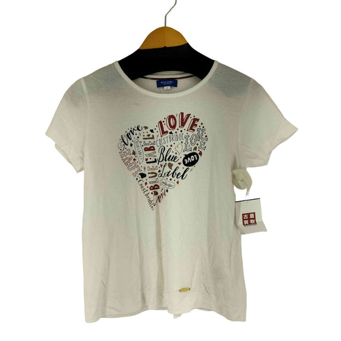 ブルーレーベルクレストブリッジ BLUE LABEL CRESTBRIDGE フロントプリント S/S Tシャツ レディース JPN:38