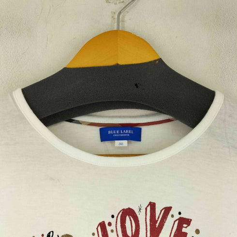ブルーレーベルクレストブリッジ BLUE LABEL CRESTBRIDGE フロントプリント S/S Tシャツ レディース JPN:38