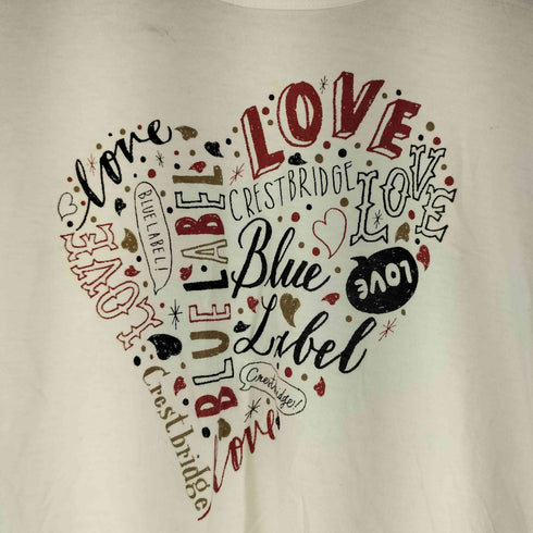 ブルーレーベルクレストブリッジ BLUE LABEL CRESTBRIDGE フロントプリント S/S Tシャツ レディース JPN:38