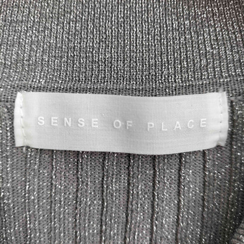 センスオブプレイス SENSE OF PLACE ラメニットコンパクトカーディガン レディース ONE SIZE