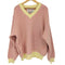 アダムエロペ Adam et Rope 別注 LOGAN Knitting mills ビッグシルエットVネックニット レディース JPN:M