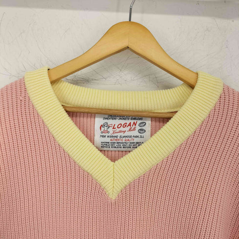 アダムエロペ Adam et Rope 別注 LOGAN Knitting mills ビッグシルエットVネックニット レディース JPN:M