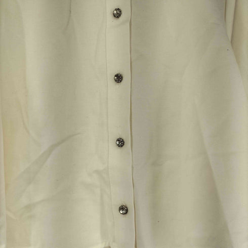 ザラ ZARA ビジューボタン L/S シャツ レディース import:M