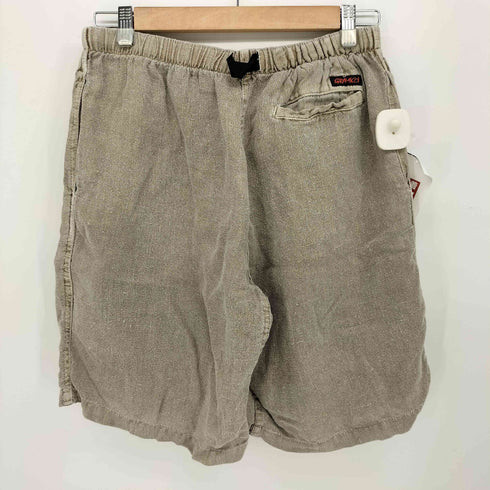 グラミチ GRAMICCI 90S USA製 HEMP リネン ロゴ刺繍 ショーツ メンズ JPN:S