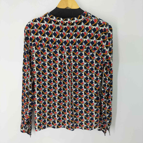 ザラ ZARA L/S レーヨン100% 総柄ブラウス レディース import:XS