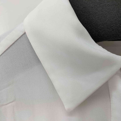 ザラ ZARA L/S コントラストテクスチャーシャツ レディース import:XS