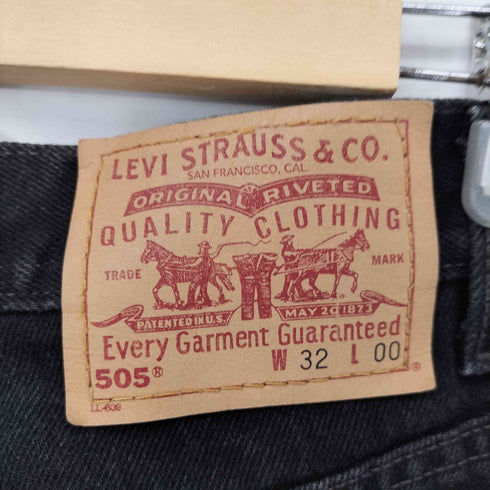リーバイス Levis 90S USA製 34505-1865 後染めブラックデニム ショーツ メンズ W32/L00