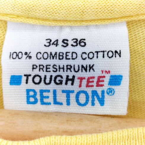 ベルトン BELTON 80S USA製 メッセージ Tシャツ 袖&裾シングル メンズ import:S