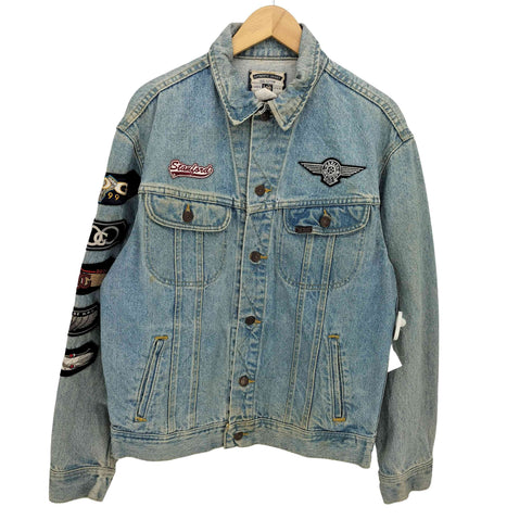 リー Lee 90S AUTHENTIC DENIM JACKET ワッペンリメイク ハーレーカスタム デニムジャケット メンズ