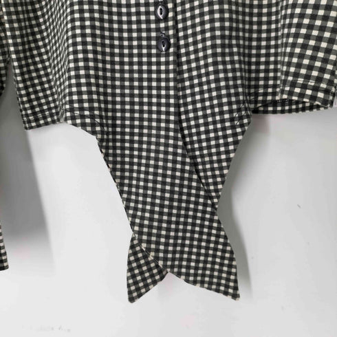 モルガン MORGAN L/S 裾デザインギンガムチェックシャツ レディース