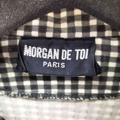モルガン MORGAN L/S 裾デザインギンガムチェックシャツ レディース