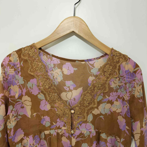 グレースコンチネンタル GRACE CONTINENTAL 花柄 レース ブラウス レディース
