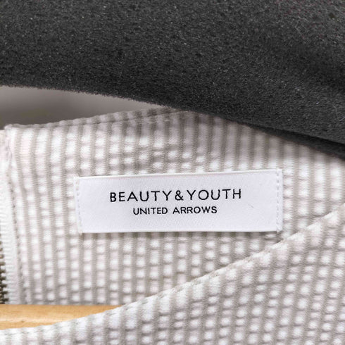 ビューティーアンドユースユナイテッドアローズ BEAUTY & YOUTH UNITED ARROWS サッカーバックジップ フレンチスリーブワンピース レディース