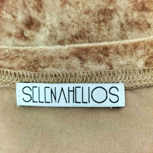 SELENAHELIOS ワンポイント刺繍ベロアS/Sカットソー レディース FREE