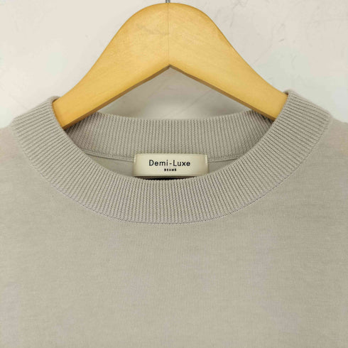 デミルクスビームス Demi-Luxe BEAMS コットンシルク ハーフスリーブ プルオーバー レディース
