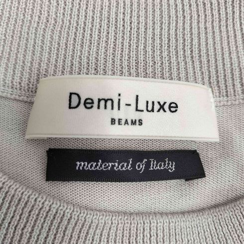 デミルクスビームス Demi-Luxe BEAMS コットンシルク ハーフスリーブ プルオーバー レディース