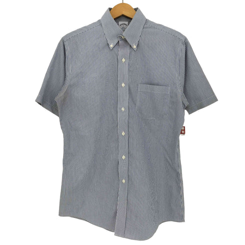 ブルックスブラザーズ BROOKS BROTHERS SLIM FIT NON-IRON ストライプ 半袖 ボタンダウンシャツ メンズ 15