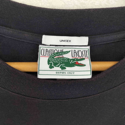 ラコステ LACOSTE CLASSIQUE LACOSTE フロントフロッキープリントクルーネックTシャツ メンズ JPN:L