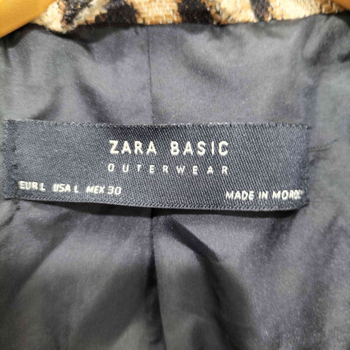 ザラ ZARA Y2K レオパード ダブルライダースジャケット レディース import:L