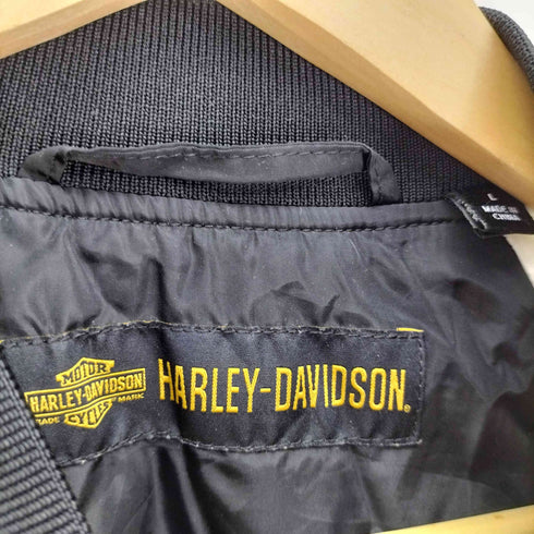 ハーレーダビッドソン HARLEY-DAVIDSON EMBROIDERED SATIN BOMBER JACKET エンブロイダリー サテン ボンバー ジャケット ブルゾン レディース import:L
