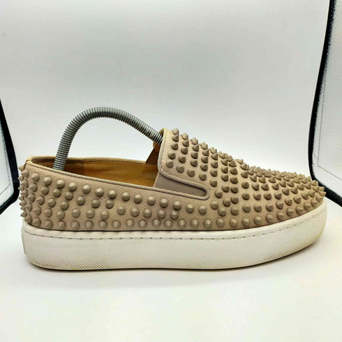 クリスチャンルブタン CHRISTIAN LOUBOUTIN イタリア製 スタッズ スリッポン スニーカー メンズ EUR:41