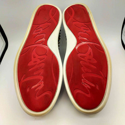 クリスチャンルブタン CHRISTIAN LOUBOUTIN イタリア製 スタッズ スリッポン スニーカー メンズ EUR:41