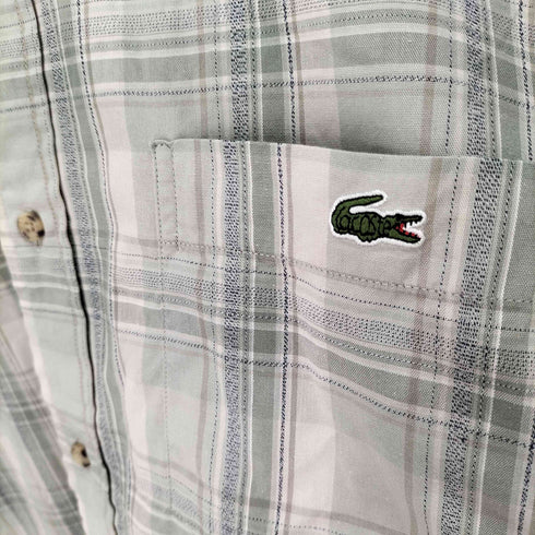 ラコステ LACOSTE ワニ刺繍 BD S/S チェックシャツ メンズ JPN:3