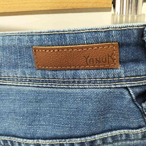 ヤヌーク YANUK ワイド ストレート ストレッチ デニム パンツ レディース US:25
