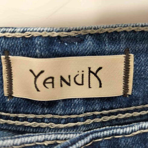 ヤヌーク YANUK ワイド ストレート ストレッチ デニム パンツ レディース US:25