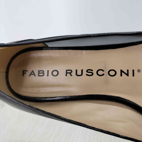 ファビオルスコーニ FABIO RUSCONI ポインテッドトゥ シースルーフラットパンプス レディース JPN:37