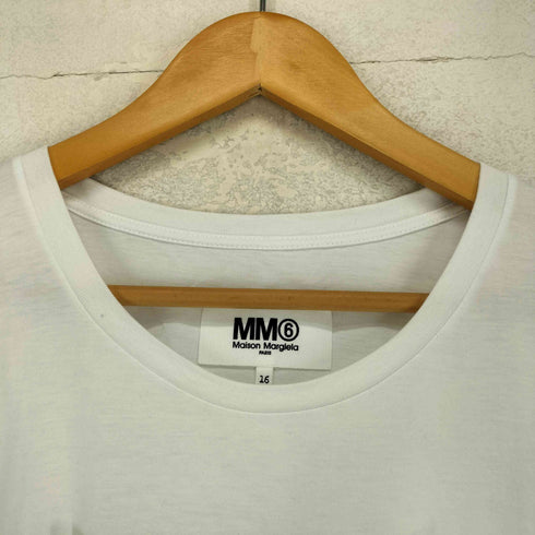 エムエムシックスメゾンマルジェラ MM6 Maison Margiela 23SS グラフィックロゴデザイン クロップド半袖Tシャツ カットソー レディース 16