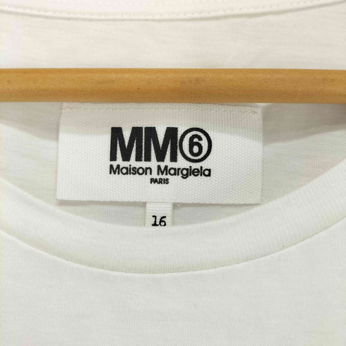 エムエムシックスメゾンマルジェラ MM6 Maison Margiela 23SS グラフィックロゴデザイン クロップド半袖Tシャツ カットソー レディース 16