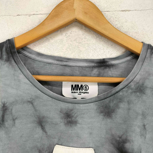 エムエムシックスメゾンマルジェラ MM6 Maison Margiela 23SS ロゴラベル タイダイ染め クロップド 半袖Tシャツ カットソー レディース 16