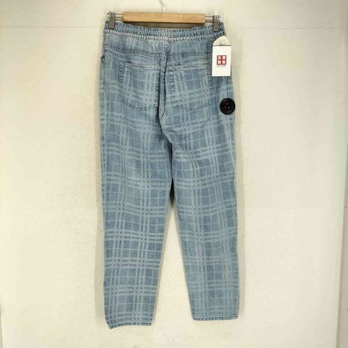 バーバリー BURBERRY チェック柄 デニムイージーパンツ レディース 14Y