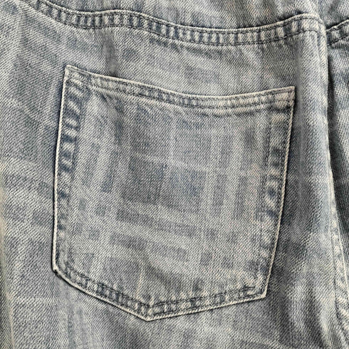 バーバリー BURBERRY チェック柄 デニムイージーパンツ レディース 14Y