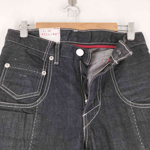 リーバイスレッド Levis RED ブラックテーパードデニムパンツ メンズ