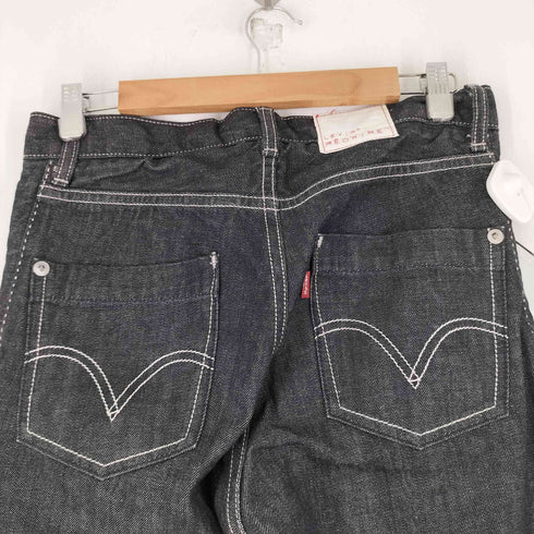 リーバイスレッド Levis RED ブラックテーパードデニムパンツ メンズ