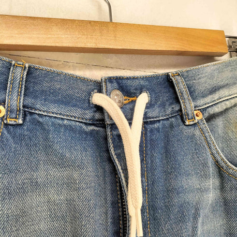 エムエムシックスメゾンマルジェラ MM6 Maison Margiela ペイント加工 ドローストリング デニムショートパンツ レディース 14