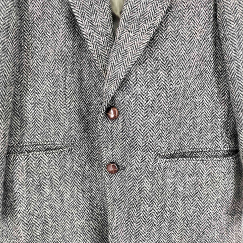 ハリスツイード Harris Tweed MADE IN USA ヘリンボーン テーラードジャケット メンズ