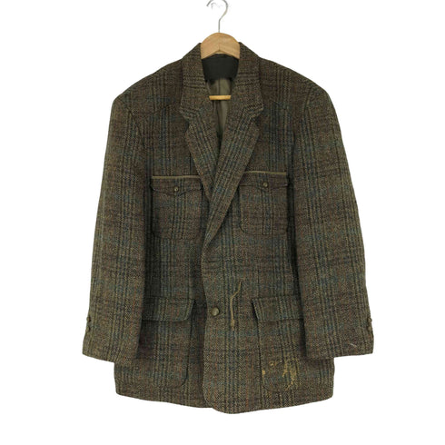 パパス papas 総柄 ウール テーラードジャケット メンズ JPN:M