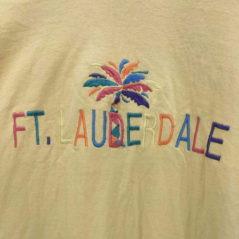 90s FT.LAUDERDALE 裾/袖シングル クルーネックTシャツ メンズ