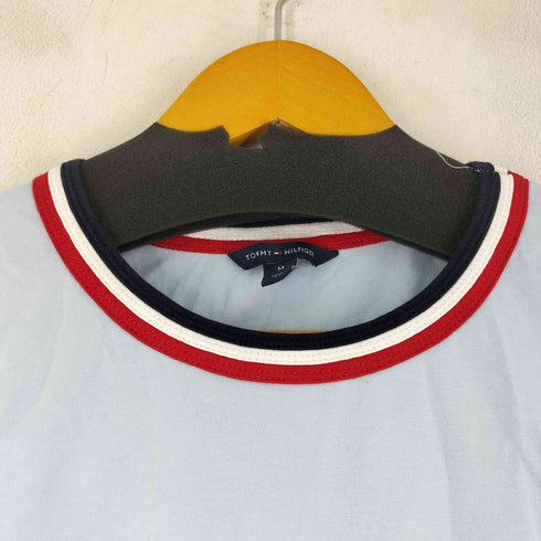 トミーヒルフィガー TOMMY HILFIGER ストライプカラークルーネックTシャツ レディース import:M