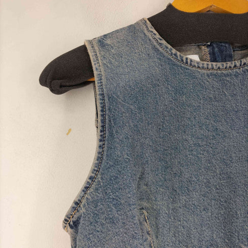 ザラ ZARA ノースリーブデニムワンピース レディース import:M
