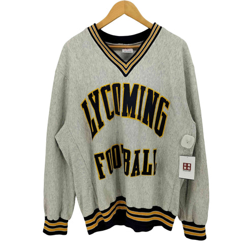PIONEER SPORTS 90s USA製 LYCOMING FOOTBALL Vネックスウェット メンズ import:XL