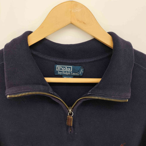 ポロバイラルフローレン Polo by RALPH LAUREN 90s ポニー刺繍 ハーフジップニット メンズ import:L