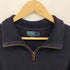 ポロバイラルフローレン Polo by RALPH LAUREN 90s ポニー刺繍 ハーフジップニット メンズ import:L
