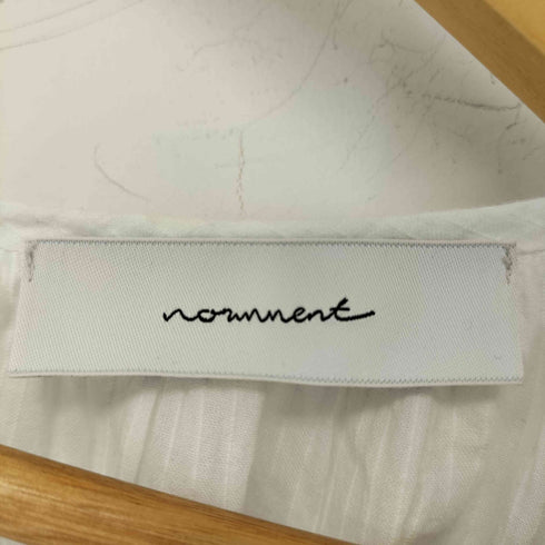 normment ノーメント コットンストライプジャガードCBオープンドレス レディース M