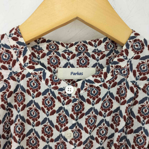 パークス PARKES ノースリーブ花柄ワンピース レディース M